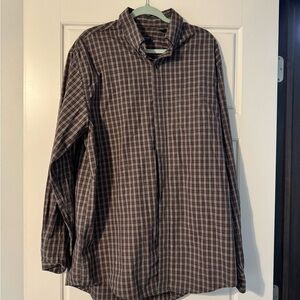 Arrow Brown and Gray Plaid Shirt